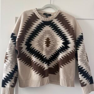Weekend Max Mara Geometric Knit Sweater - Cream, Brown, Black